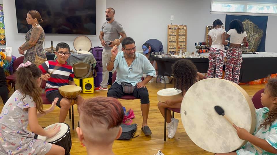 kids at drum circle